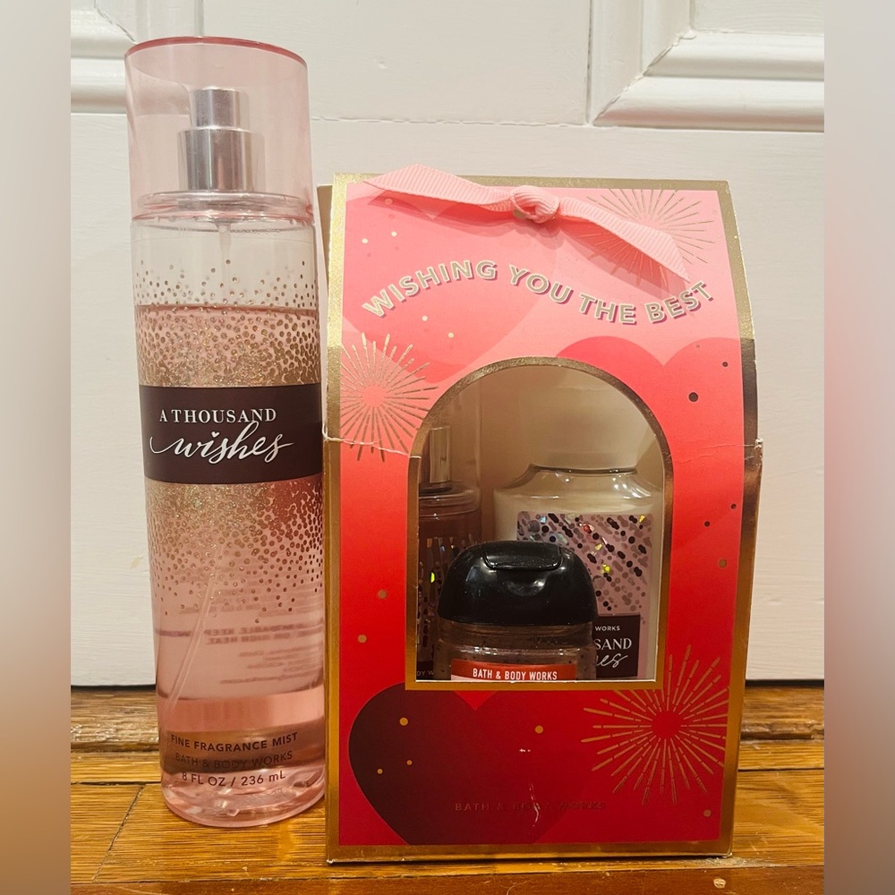 Bath and Body Works/ A Thousand Wishes Set and Full size body spray